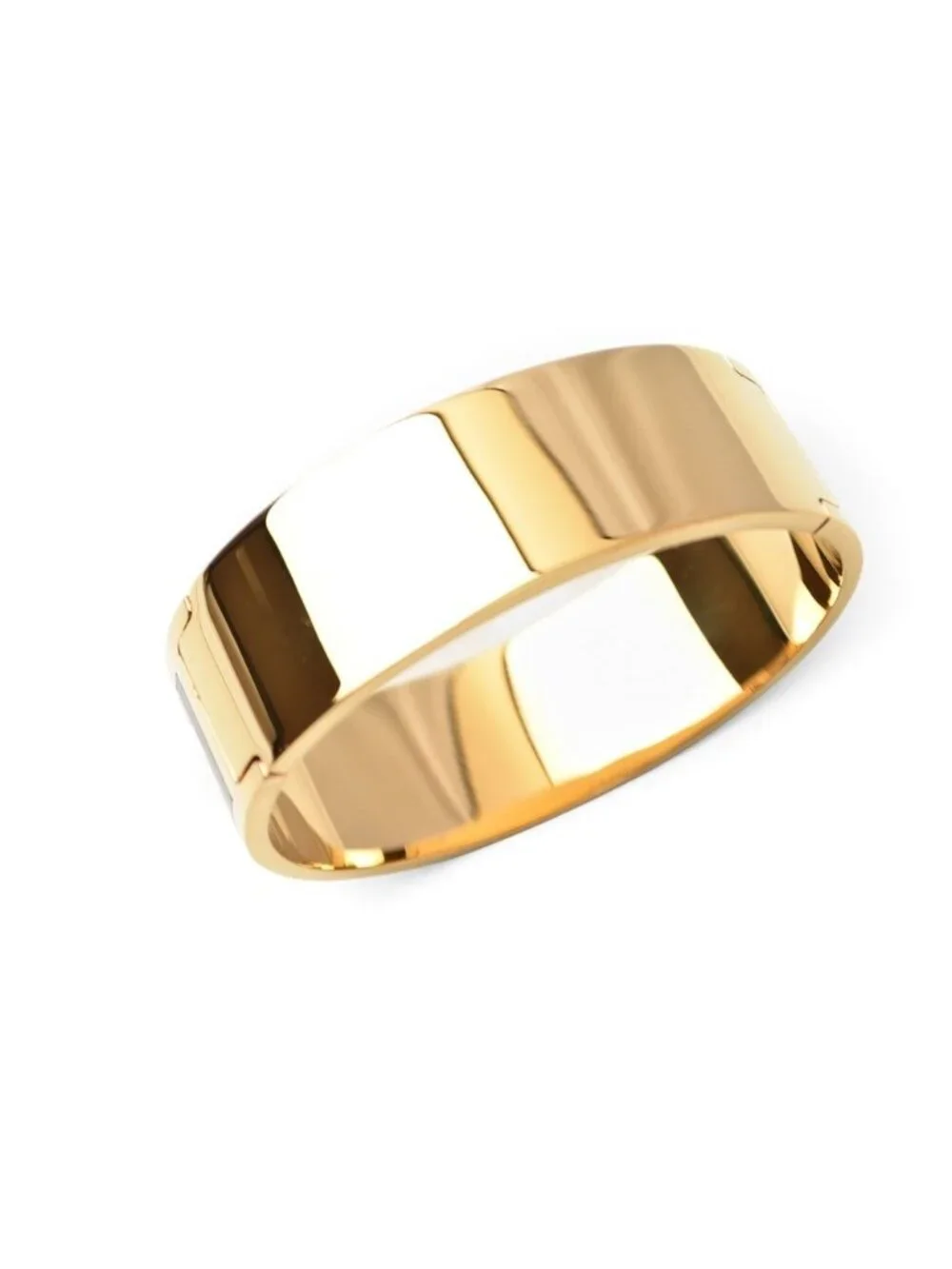 Fendi Bangle Bracelet FF Logo Black Gold Metal